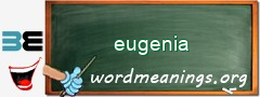 WordMeaning blackboard for eugenia